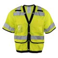 Ironwear Safety Vest Class 3 w/ Radio Clips & ID Holder (Lime/Large) 1280-LS-RD-CID-LG